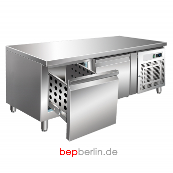 1.360 x 700 x 650 mm, Unterbaukühltisch 2 Schubladen, -2 / +8 °C